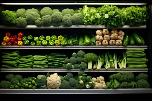 農(nóng)產(chǎn)品新鮮蔬菜貨架攝影 展現(xiàn)自然與品質(zhì)的視覺藝術(shù)
